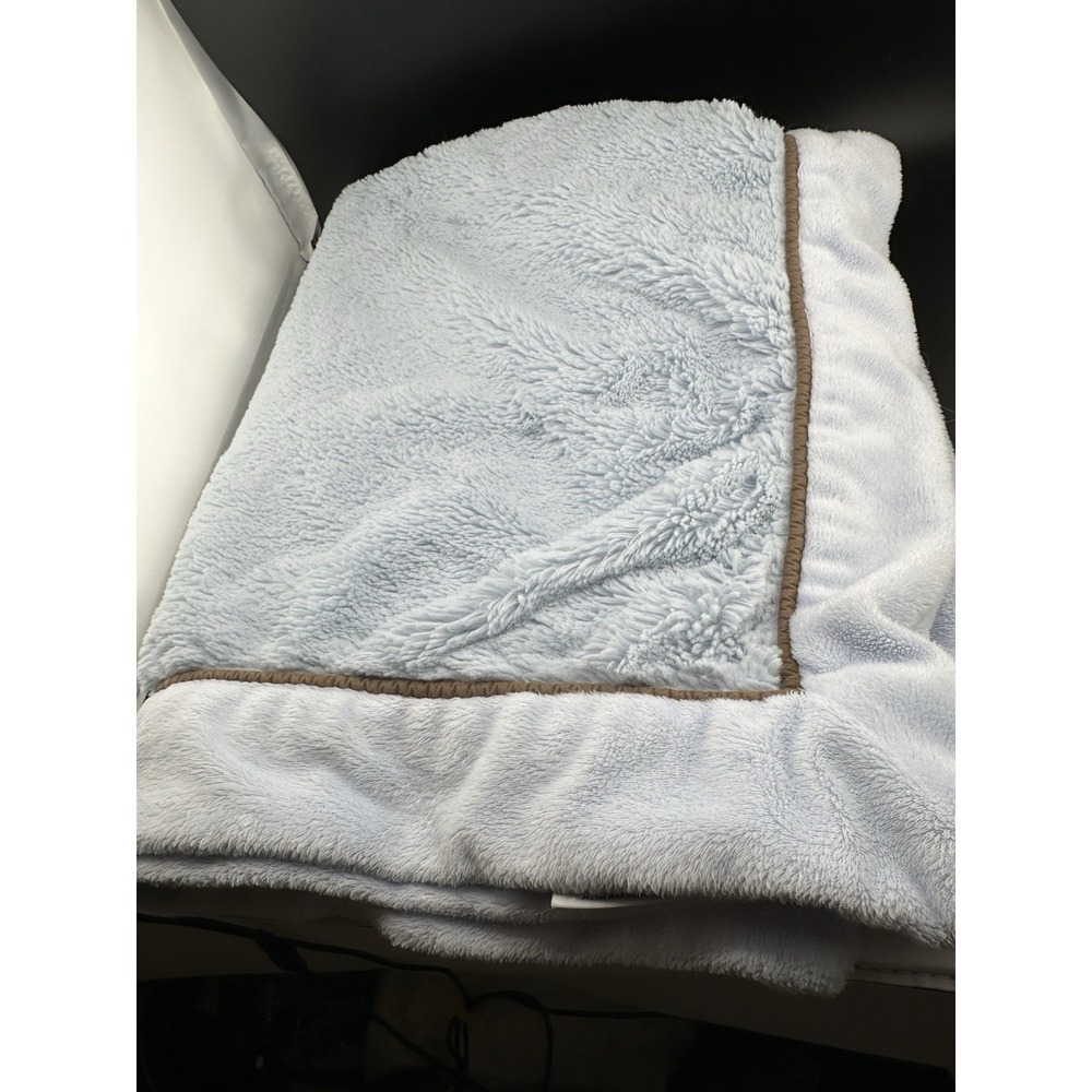 Restoration Hardware Baby & Child Light Blue Baby Blanket Very Soft RARE 23"x28"